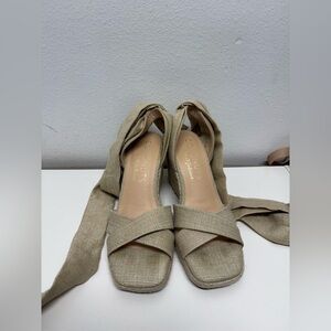 Coconuts by Matisse Women's Beige Espadrilles, wrap around/tie